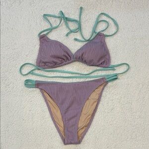 Cupshe Pastel Swirl Lavender Bikini Set size XL